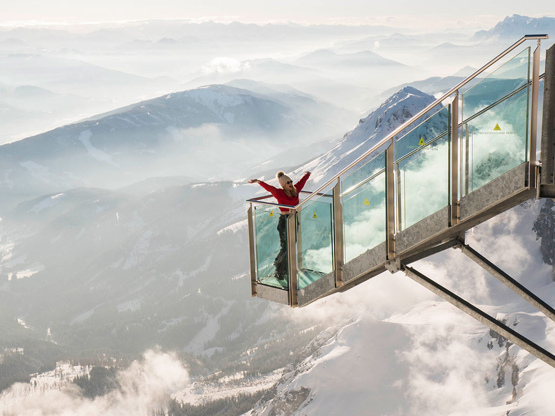 the stairway to nothingness on the Dachstein glacier